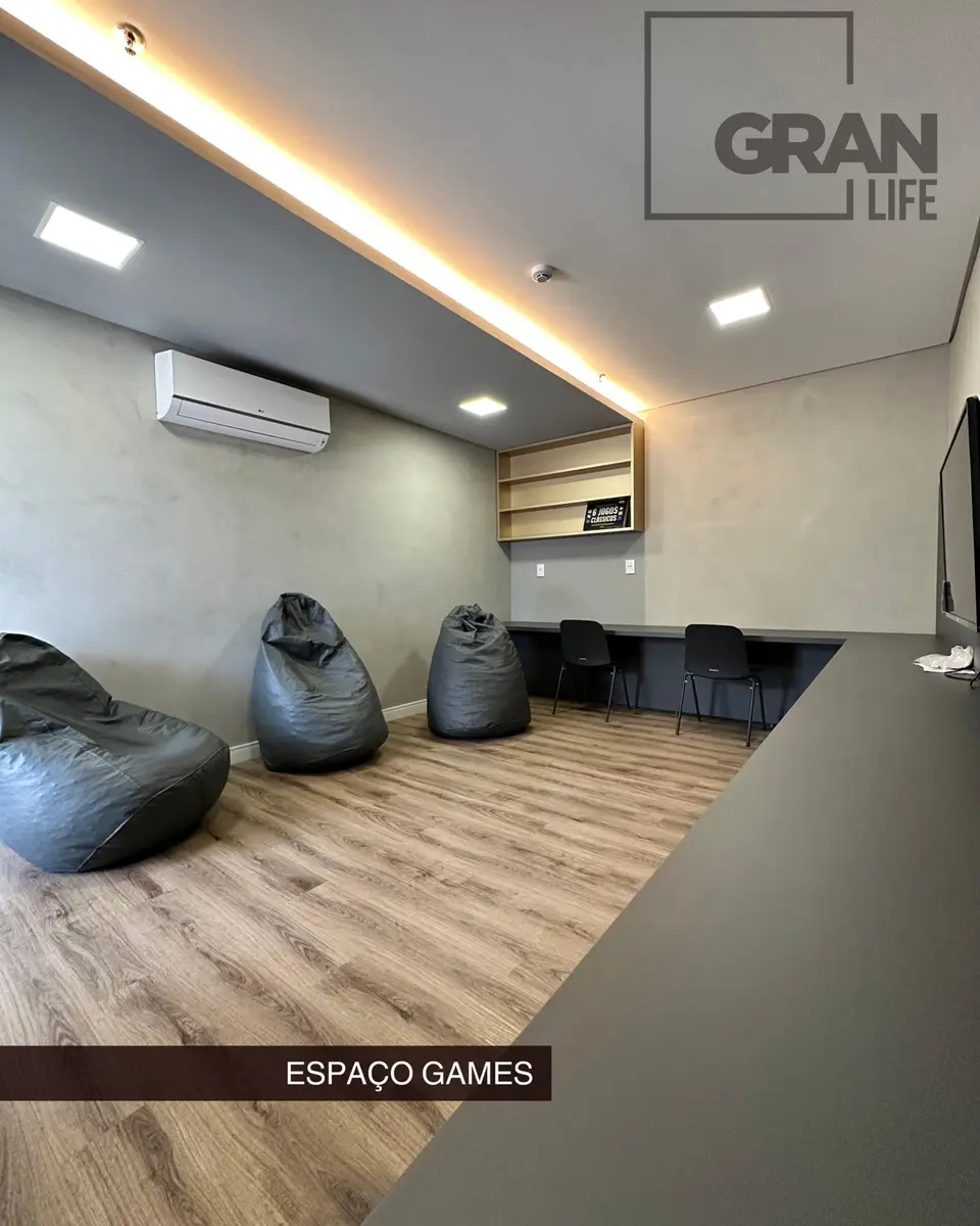Espaço games e convivência do Gran Life Anápolis.